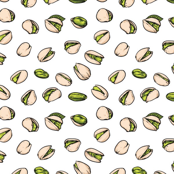 80% Off Sale Pistachios pattern including seamless. Hand drawn Pistachios vector. Pistachios seeds with clipping path. (EPS, VECTOR, JPG)