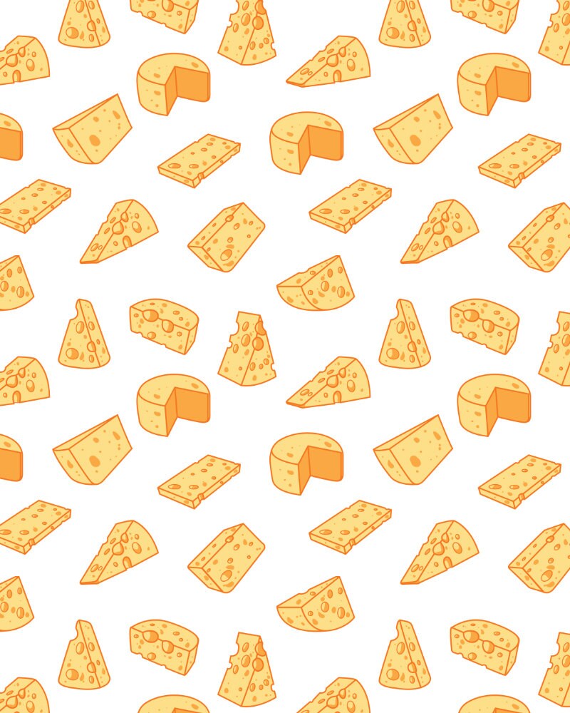 80% off Sale Cheese Pattern Including Seamless. Hand Drawn Cheese ...
