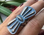Sterling Concho Ring Southwestern Rings Repousse Rings Repousse Jewelry Woman 39 s Statement Jewelry Gifts