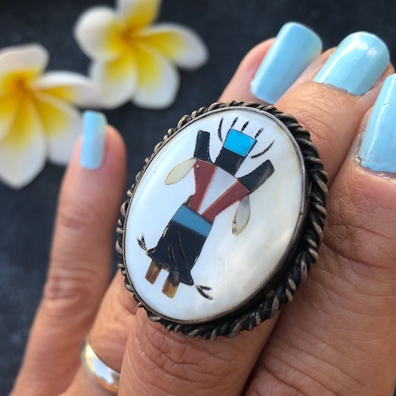 Gahn Dancer Ring | Inlay Rings | Apache Jewelry |… - image 3