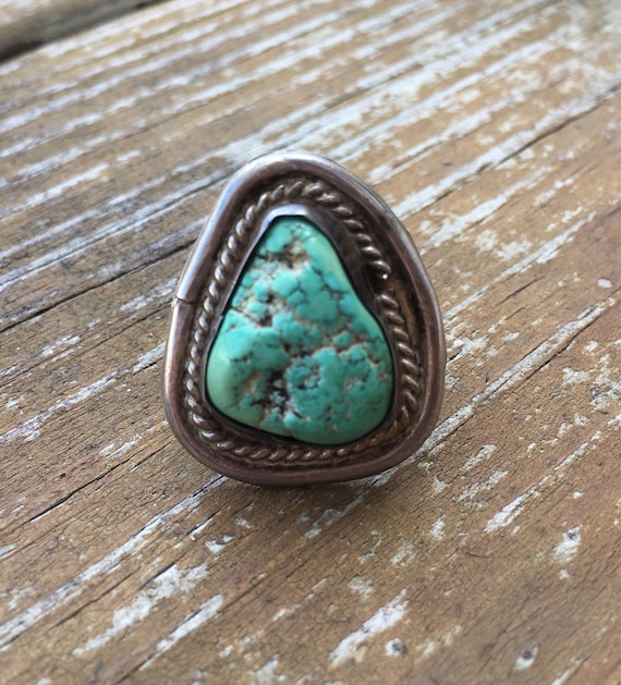 Light Green Turquoise Ring | Vintage Turquoise Rin