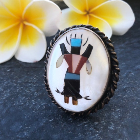 Gahn Dancer Ring | Inlay Rings | Apache Jewelry |… - image 4