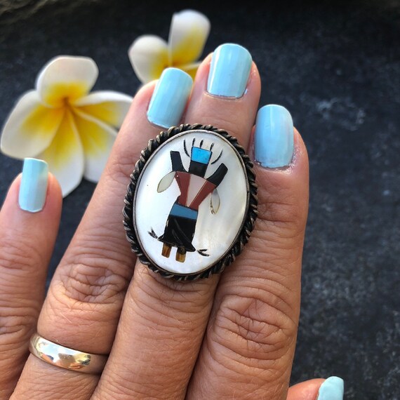 Gahn Dancer Ring | Inlay Rings | Apache Jewelry |… - image 2