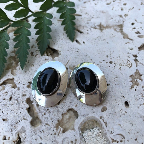 Black Onyx & Sterling Earrings | Southwestern Earr