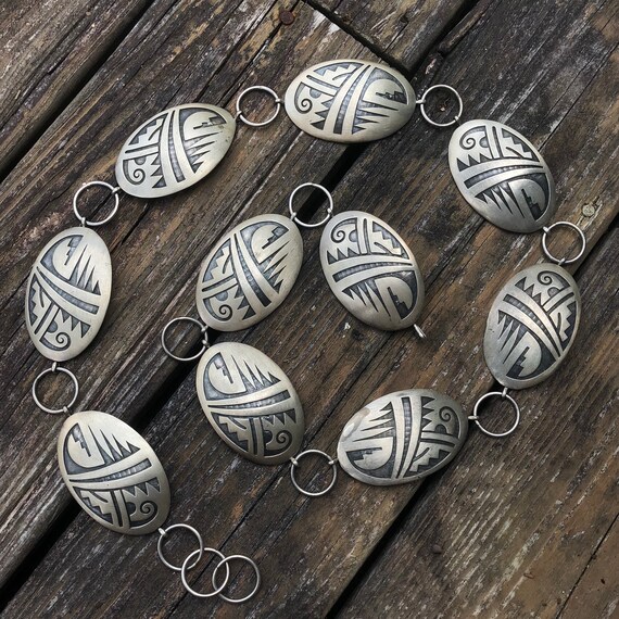 Hopi Sterling Concho Belt | Indian Belts | Native