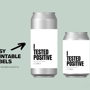 Testei positivo, mas não para Covid - Testei positivo no rótulo da cerveja - Anúncio de gravidez - Nova mãe - Nova mãe - Gravidez - Dia das Mães