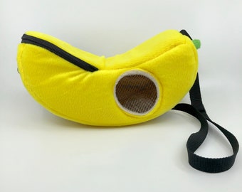 Fruit Shaped Carrier | Travel Pouch | Banana And Watermelon Themed Bonding Pouch For Sugar gliders, Small Animals