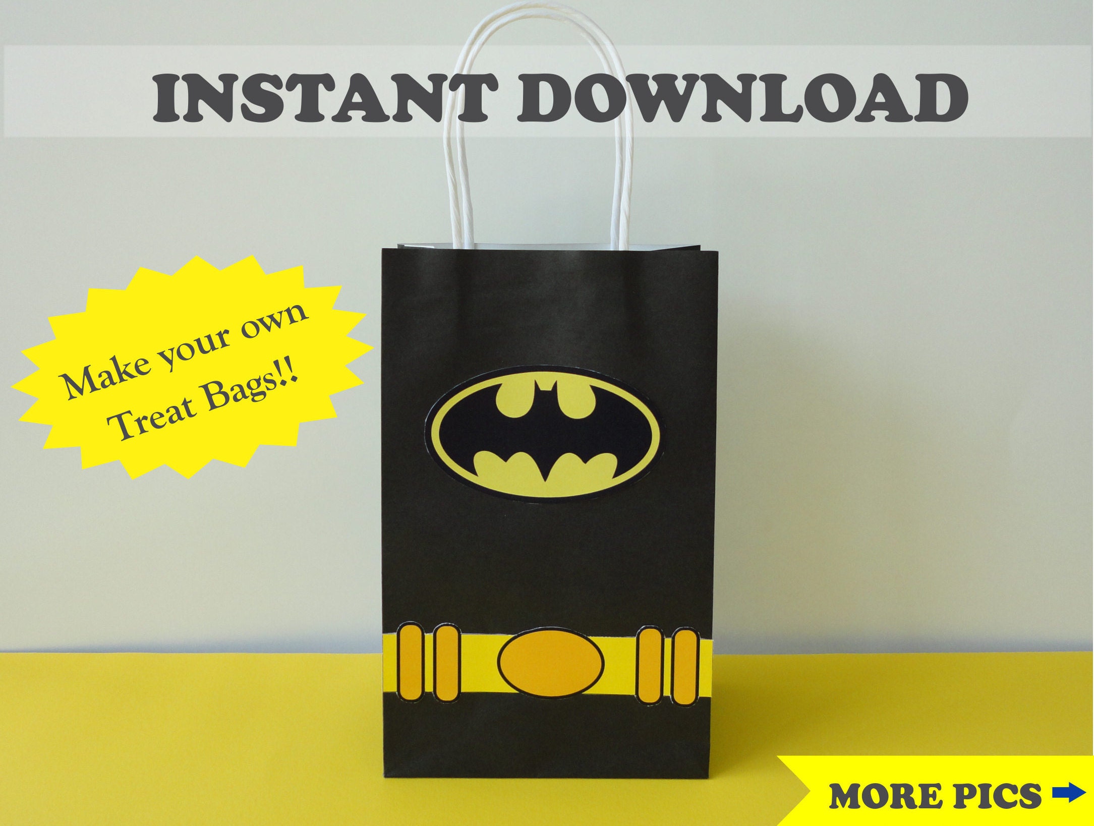 Batman Party Bags/ Batman Birthday Party Favors/ Batman Favor Etsy