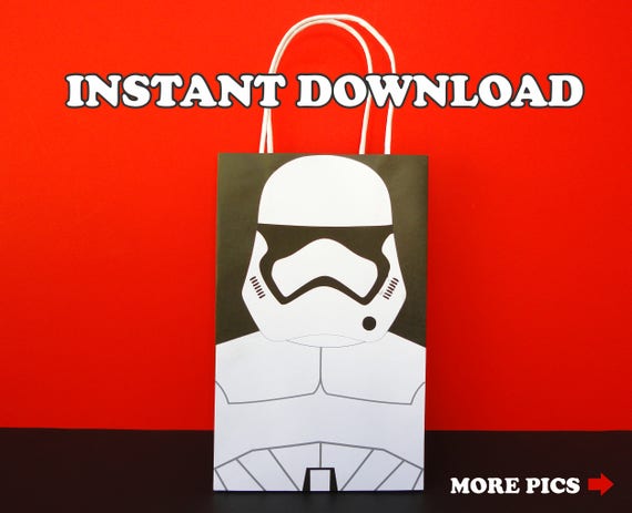 stormtrooper party favor bags star wars birthday party favors