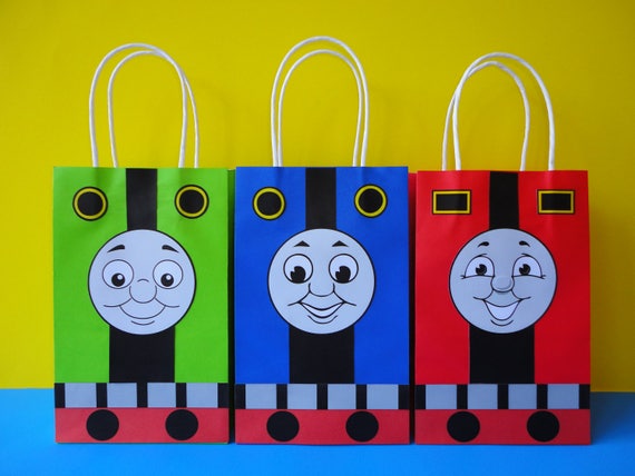DIY Train Party Favor Bags - Printable Template - Train Birthday Party theme - Trains Party - Train Party Decorations Il_570xn