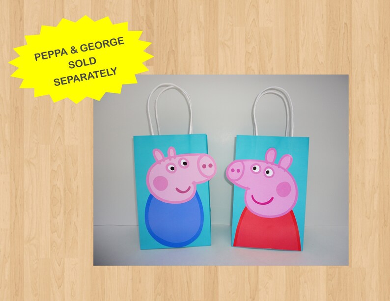 PRINTABLE Peppa Pig Friends Favor Bags/ Birthday Party Etsy