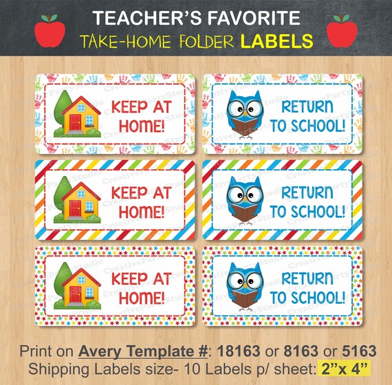 Take Home FOLDER LABELS/ Take Home Binder Labels/ Homework Folder Labels/ Teacher Labels/ Back to School/ teacher printables/ stickers Il_570xn
