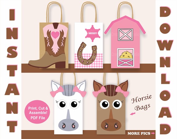 Cowgirl Favor Bags Cowgirl Birthday Cowgirl Party Supplies Etsy
