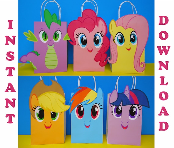 My Little Pony FAVOR BAGS/ My Little Pony Birthday/ My Little Pony Party/ My Little Pony/ Favors/ Treat/ Goodie/ Goody/ Candy/ Bags/ Boxes Il_570xn