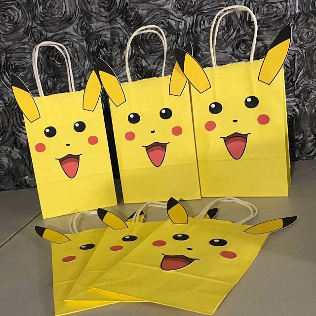 Pokemon Favor bags/ DIY Pokemon Party Bags/ Pokemon Birthday/ | Etsy