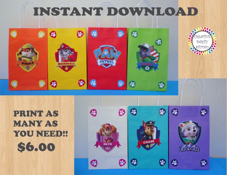 candy bags paw patrol