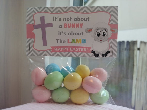 Christian Easter Treat Bags Toppers/ Easter Treat Bag Toppers/ Easter treat bags for school/ Jesus Easter favors/ Easter Instant Download Il_570xn