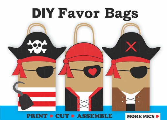 Pirate Favor Bags/ Pirate Party Bags/ Pirates Party Supplies/ Pirates Birthday Theme/ Pirate Birthday invitations/ Pirate Candy Treat Bags Il_570xn