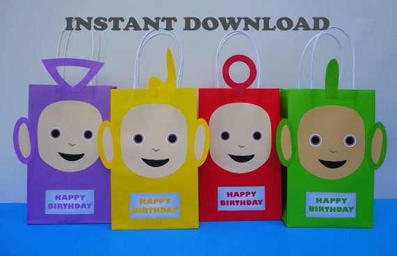 Teletubbies Party Plastic Loot Bags Birthday Party Kids Gift Fun Boys Girls
