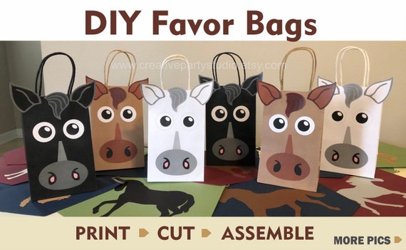 Horse Party Favor Bags Cowboy Birthday Western Birthday Etsy