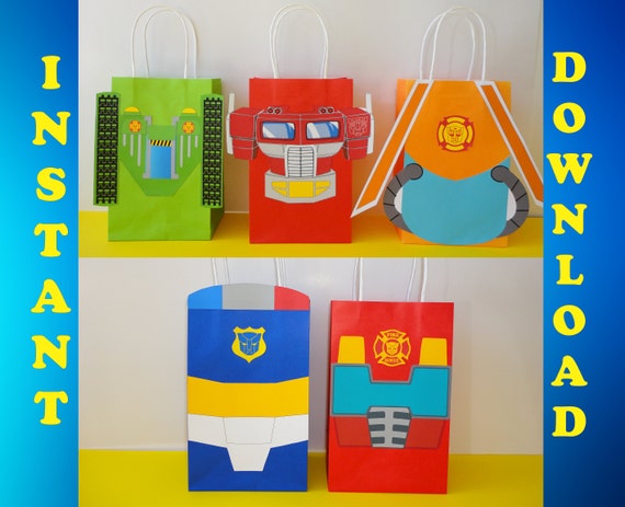 Rescue Bots Printables for Goodie Bags/ Rescue Bots Birthday/ Rescue Bots Party/ Rescue Bots Favor Bags/ Rescue Bots Invitations Il_570xn