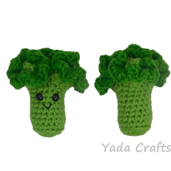 Crochet Broccoli | Stuffed Plush Amigurumi | Pretend Play Food | Rattle | kid gift | Montessori | Sensory | tree orname| Christmas ornament