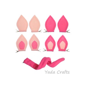 Pig Ear Hair Clips/Big Piggy ear/Mini Ear Hair Clips/Alligator/Pig ears/Mini Ears/Party Birthday Costume baby pink ear/Hair ear/Pig Tail