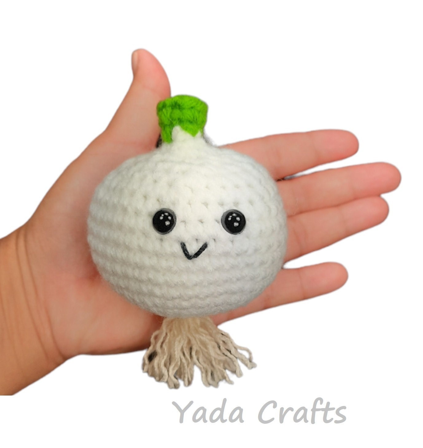 Crochet White Onion Stuffed Plush Amigurumi Pretend Play -  in 2023