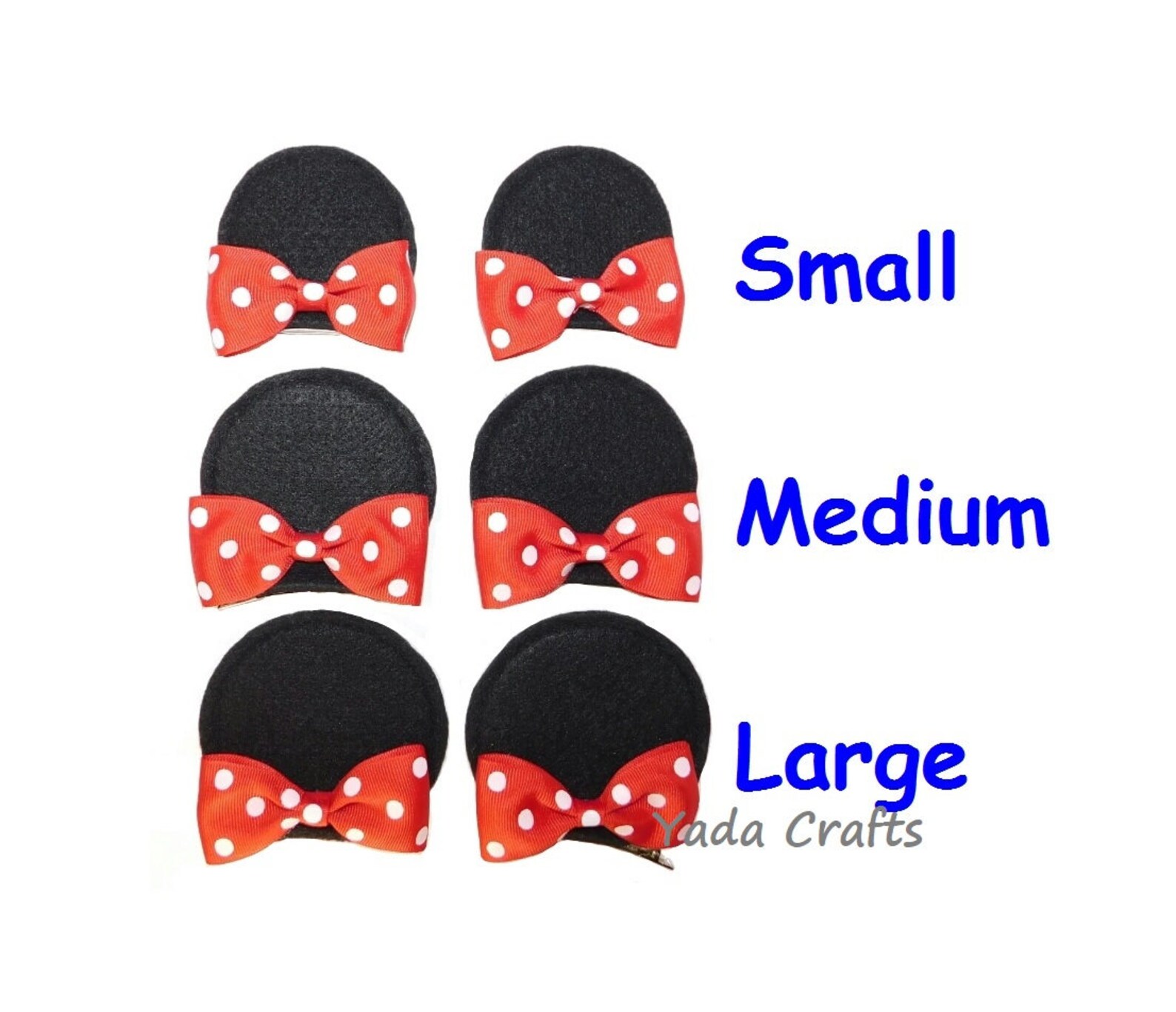 Mouse Ears Hair Clip / Mouse Hair Clips /bows Ears /birthday Etsy