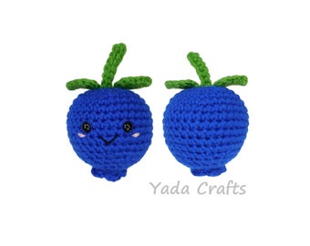 Blueberry Amigurumi Crochet Toy | Stuffed Plush | Kawii toy| Pretend Play Food | plush toy | Montessori | Fruit | Kids toys | Cute Blueberry