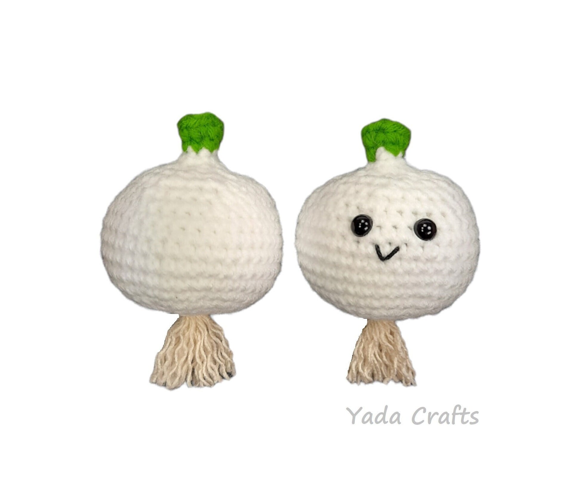 Crochet White Onion Stuffed Plush Amigurumi Pretend Play -  in 2023