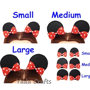 Mouse Ears hair clip / Panda ears / Mouse Hair Clips / Bows ears /Birthday party / Costume / Girl cute ears/baby girl clip/ Felt ears clip