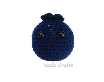 Blueberry Amigurumi Crochet Toy | Stuffed Plush | Kawii toy| Pretend Play Food | plush toy | Montessori | Fruit | Kids toys | Cute Blueberry
