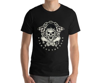 Born For The Road, Motorcycle Chopper Club Riders T-Shirt