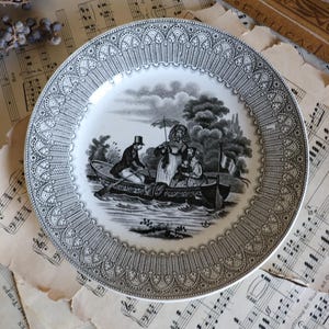Antique French Plate - Creil and Montereau Faïenceries, Lebeuf, Milliet and Co - 1840-1876