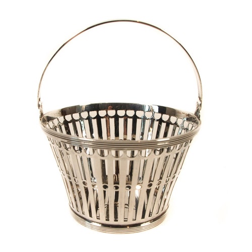 Dutch sterling silver wool basket by shops D. Aubert The Hague 1998