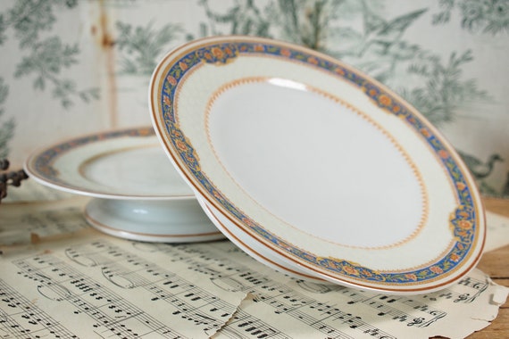 Porcelain Low Cake Stand - UC Limoges - 1930s