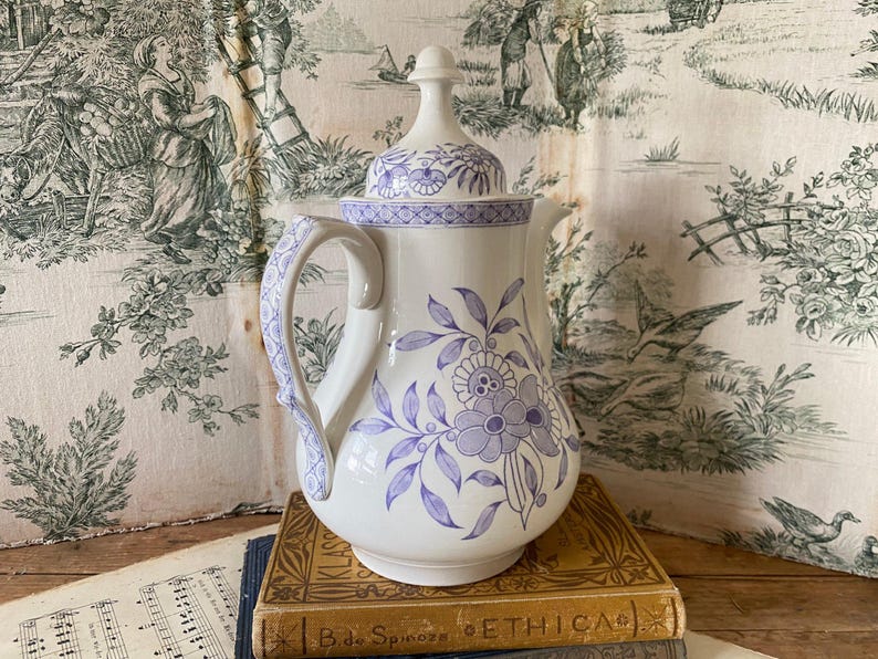 Coffeepot or Teapot - Societe Ceramique - Decor Saigon, 1885 - 1910 image 4