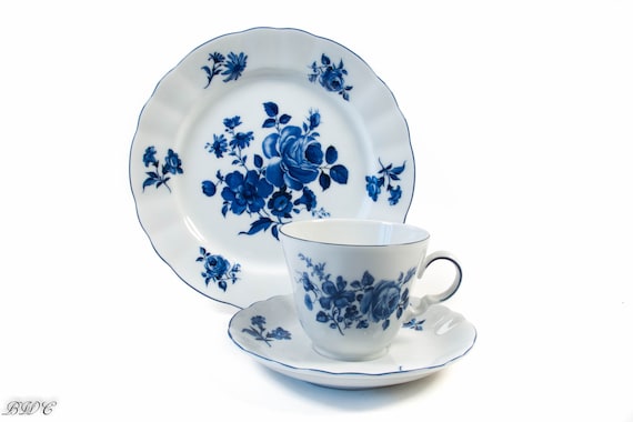 Bavaria coffee or tea crockery Marktleuthen Winterling blue and white crockery special gift