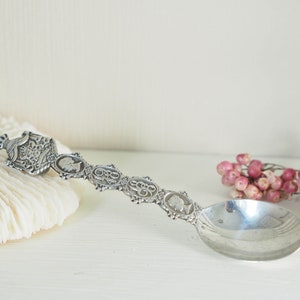 Silver commemorative spoon, 50th anniversary of Queen Wilhelmina, Netherlands, 1948, silver 925/1000, 12.9 cm, 5.1 inches, 25 grams