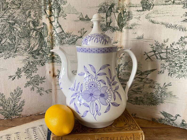 Coffeepot or Teapot - Societe Ceramique - Decor Saigon, 1885 - 1910 image 8