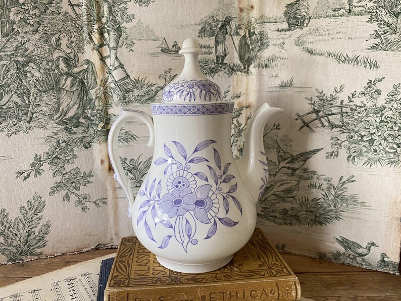 Coffeepot or Teapot - Societe Ceramique - Decor Saigon, 1885 - 1910 image 5