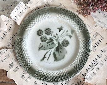 Antique French plate - Fenal Frères- Fruit Decor, late 19th century