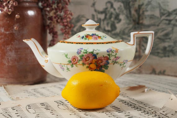 クラウンデュカル Crown Ducal 花柄ティーポット 1930年代 Crown Ducal Small Teapot - 1920s - Etsy