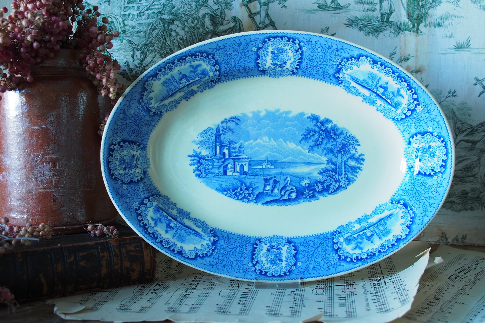Antique Platter Petrus Regout Oriental 1861 1915 Etsy