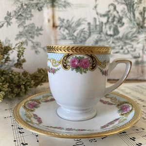 Vintage Cup and Saucer - Tirschenreuth Bavaria - Demitasse Cup and Saucer