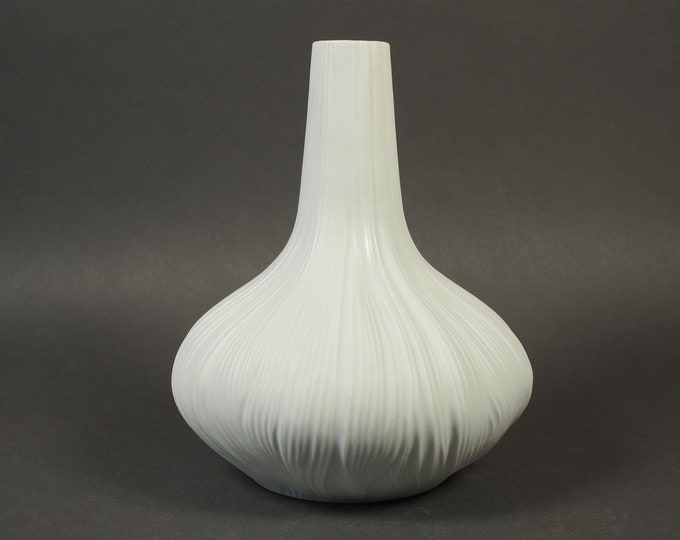 Rosenthal Studio Linie Plissee Vase Onion Vase Bisque Etsy