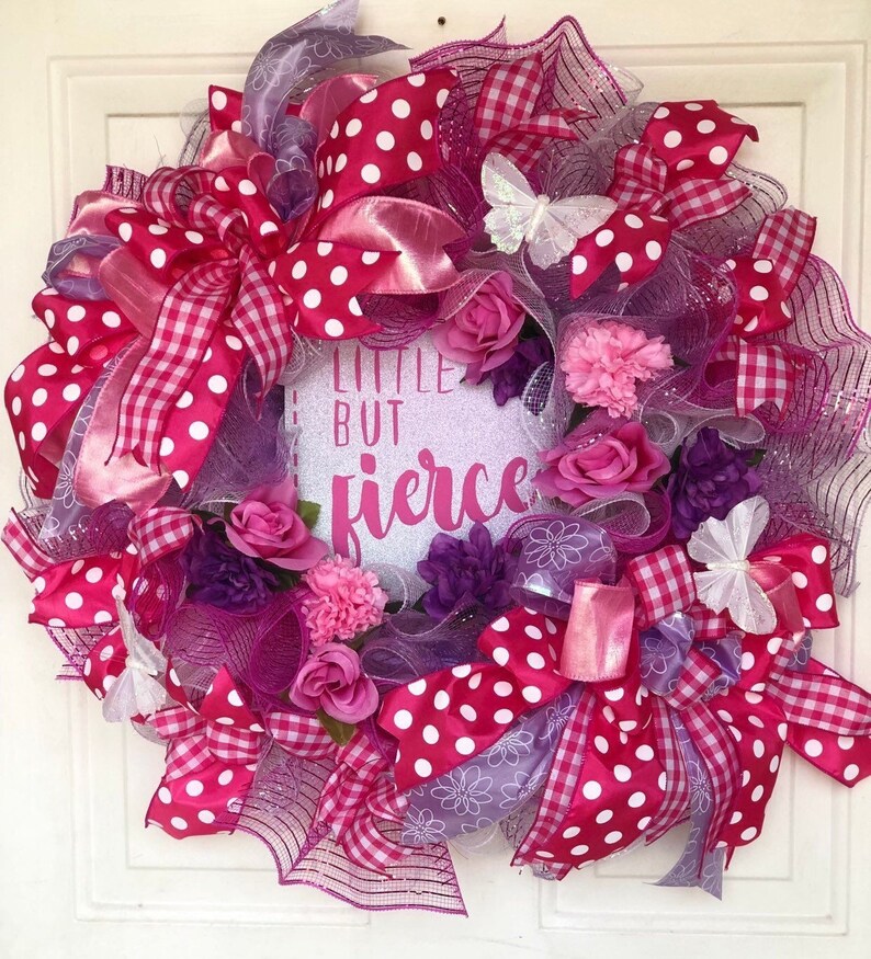 Wreath For Little Girl Nursery Baby Shower Gift For Baby Etsy Wreath For Little Girl Nursery Baby Shower Gift For Baby Etsy