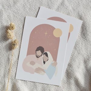 Karte Weihnachten Jesus baby boho | modern Advent Landschaft Naturpapier Weihnachtspost christlich Geburt Jesu Nativity | ArtNr.: PK282025
