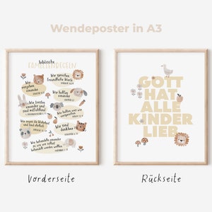 Wendeposter A3 biblische Familienregeln |   Lernposter Gespräche mit Kindern Bibelvers Christliche Geschenke Familienzeit | ArtNr.: WP072025